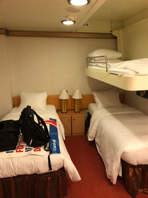 Interior space for 4 guests on the carnival magic
